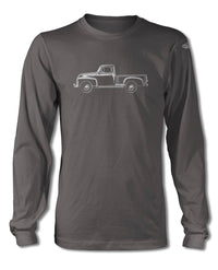 1951 - 1954 Chevrolet Pickup 3100 T-Shirt - Long Sleeves - Side View