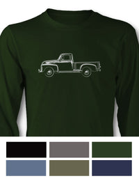 1951 - 1954 Chevrolet Pickup 3100 Long Sleeve T-Shirt - Side View