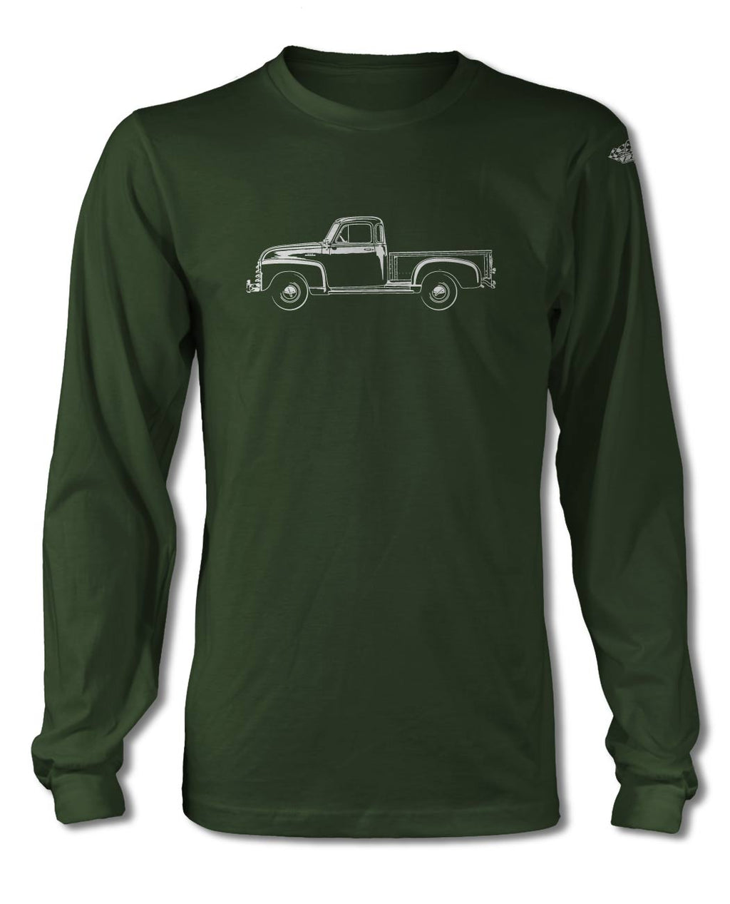 1951 - 1954 Chevrolet Pickup 3100 T-Shirt - Long Sleeves - Side View