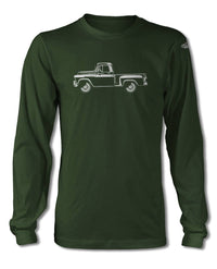 1956 Chevrolet Pickup 3100 T-Shirt - Long Sleeves - Side View