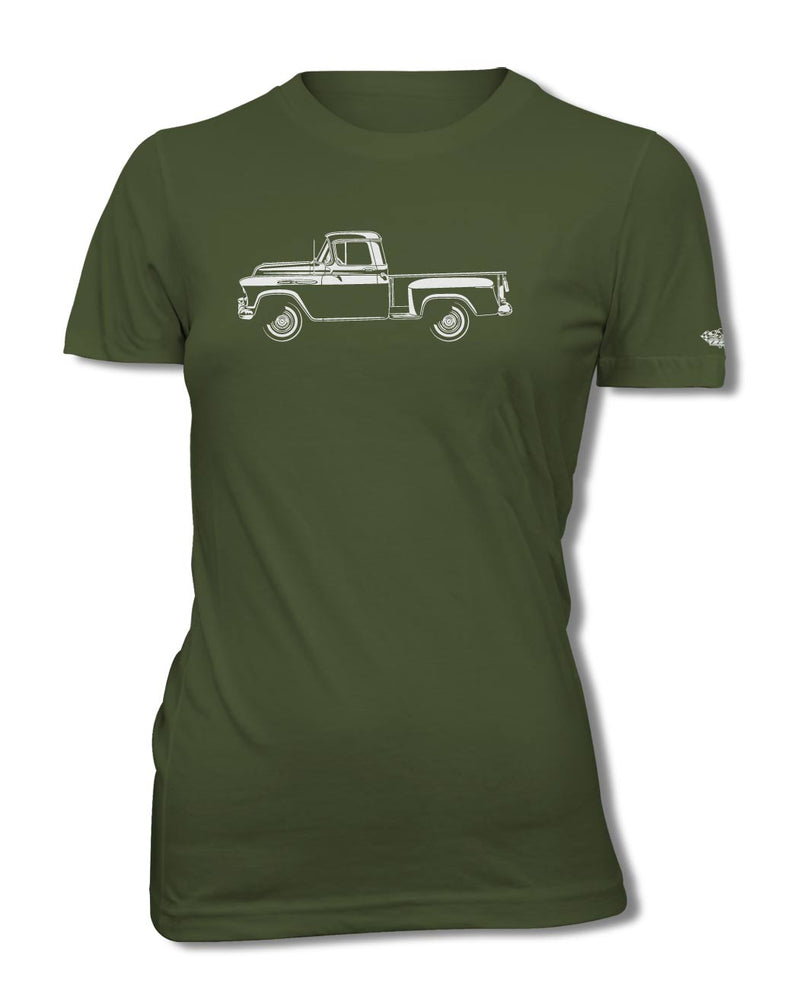 1957 Chevrolet Pickup 3100 T-Shirt - Women - Side View