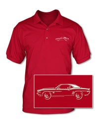 1969 Chevrolet Camaro SS Coupe Adult Pique Polo Shirt - Side View