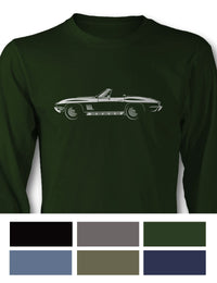 1967 Chevrolet Corvette 427 Sting Ray Convertible C2 Long Sleeve T-Shirt - Side View