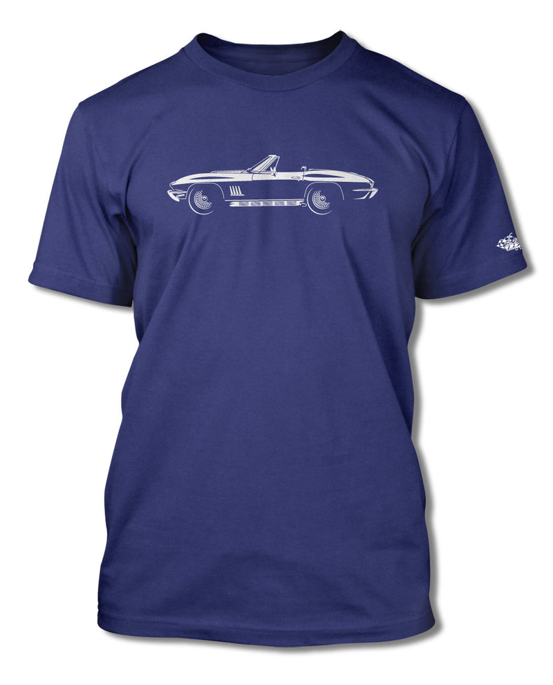 1967 Chevrolet Corvette 427 Sting Ray Convertible C2 T-Shirt - Men - Side View
