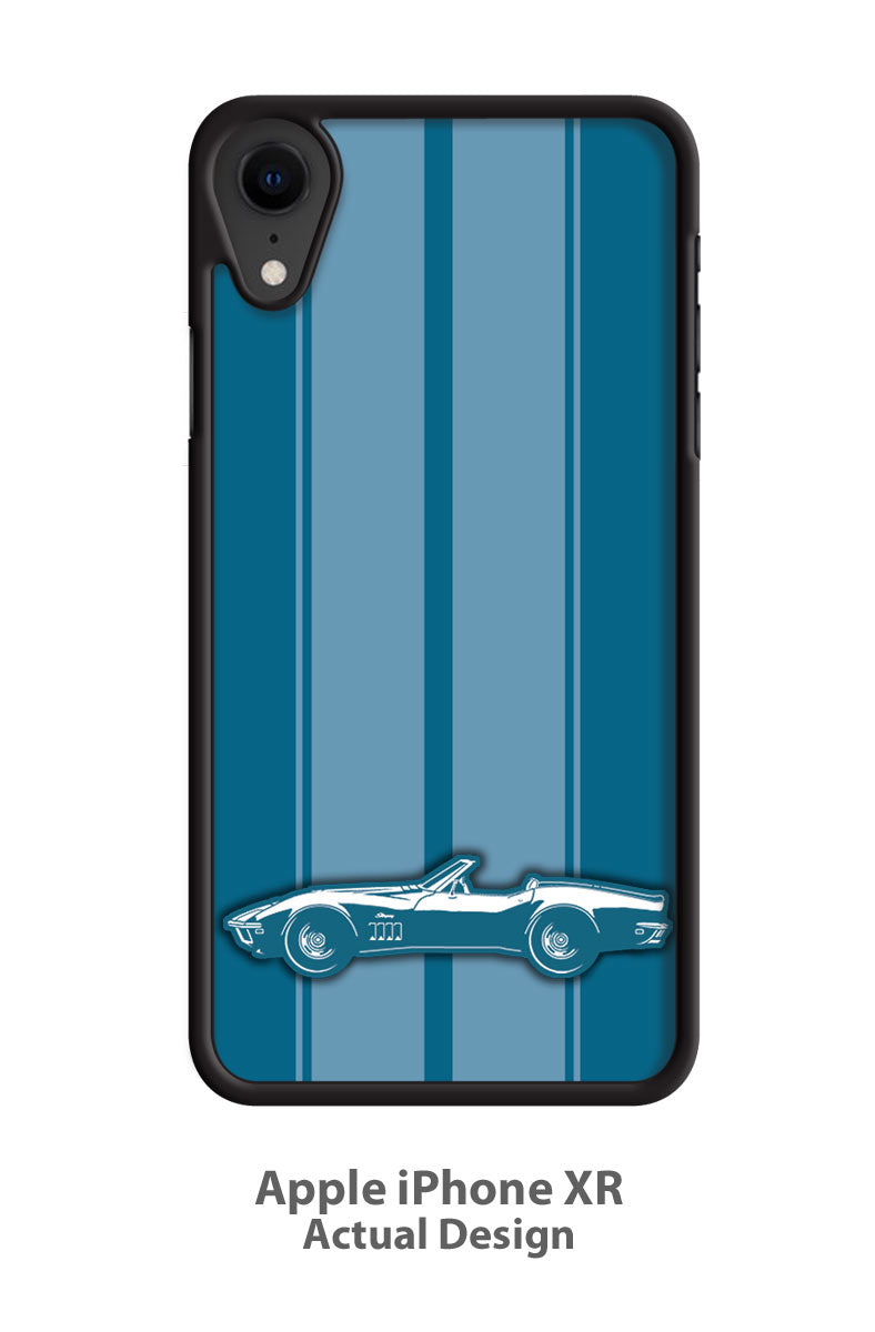 1969 Chevrolet Corvette Stingray Convertible C3 Smartphone Case - Racing Stripes