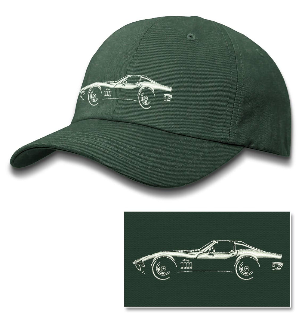 1969 Chevrolet Corvette Stingray Coupe T-Top C3 Baseball Cap for Men & Women