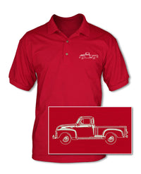 1951 - 1954 Chevrolet Pickup 3100 Adult Pique Polo Shirt - Side View