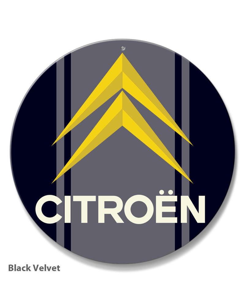 Citroen Emblem Round Aluminum Sign