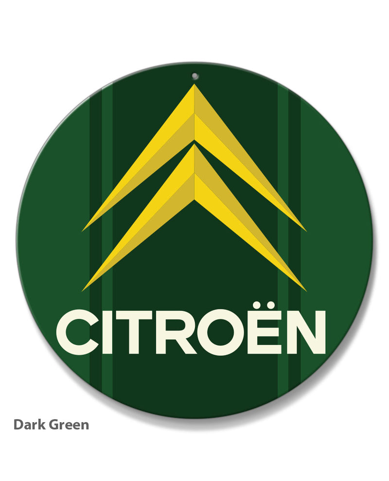 Citroen Emblem Round Aluminum Sign