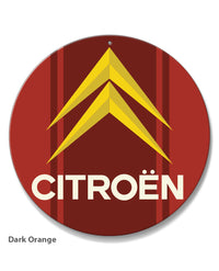 Citroen Emblem Round Aluminum Sign