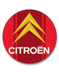 Citroen Emblem Round Aluminum Sign