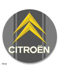 Citroen Emblem Round Aluminum Sign