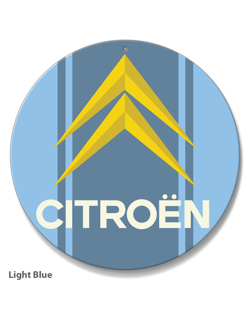 Citroen Emblem Round Aluminum Sign