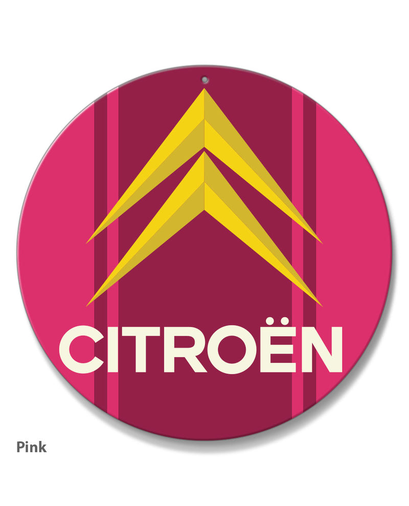 Citroen Emblem Round Aluminum Sign