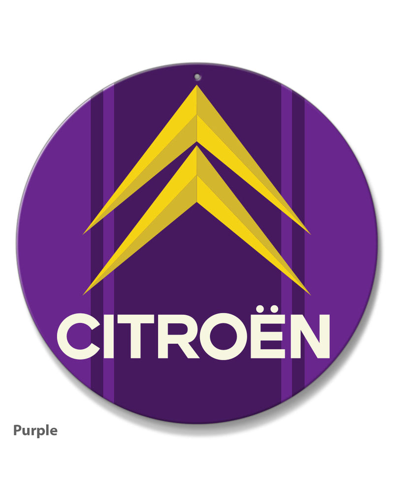 Citroen Emblem Round Aluminum Sign