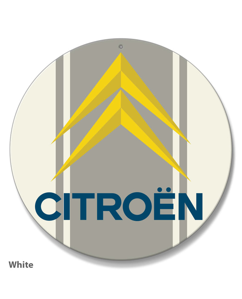 Citroen Emblem Round Aluminum Sign