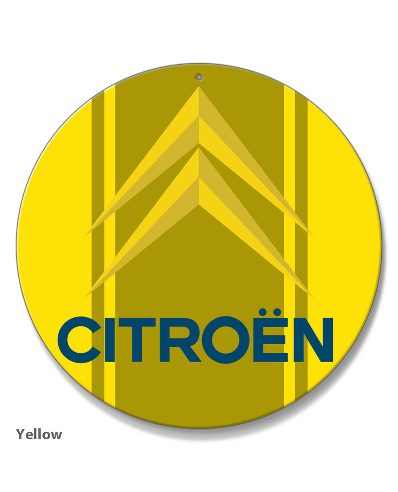 Citroen Emblem Round Aluminum Sign