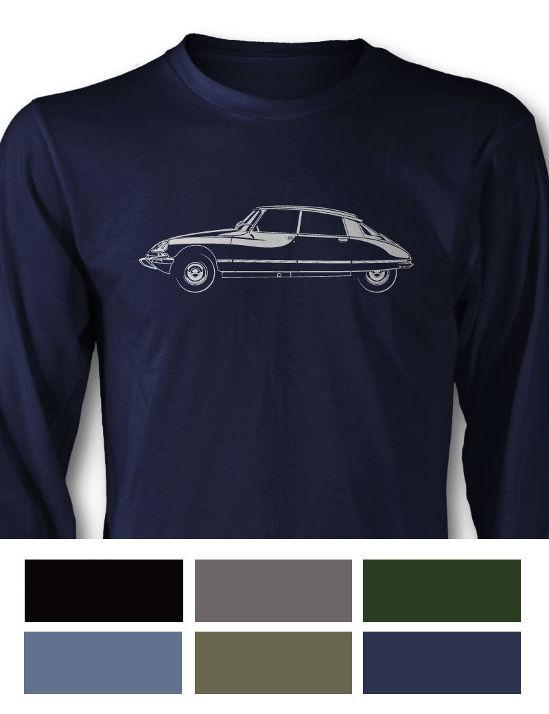 Citroen DS ID 1968 - 1976 Sedan 4 doors Long Sleeve T-Shirt - Side View