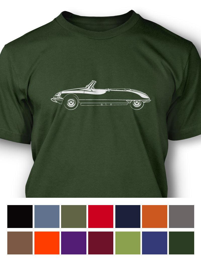 Citroen DS ID 1968 - 1978 Convertible Cabriolet T-Shirt - Men - Side View