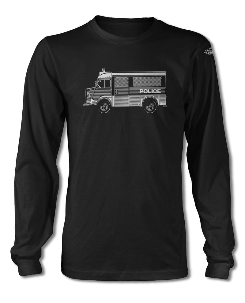Citroen HY Type H Police Nationale 1947 – 1981 T-Shirt - Long Sleeves - Side View
