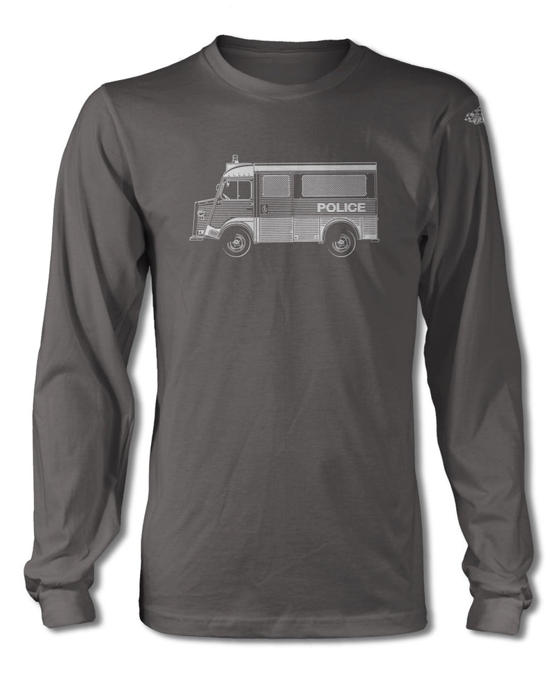 Citroen HY Type H Police Nationale 1947 – 1981 T-Shirt - Long Sleeves - Side View