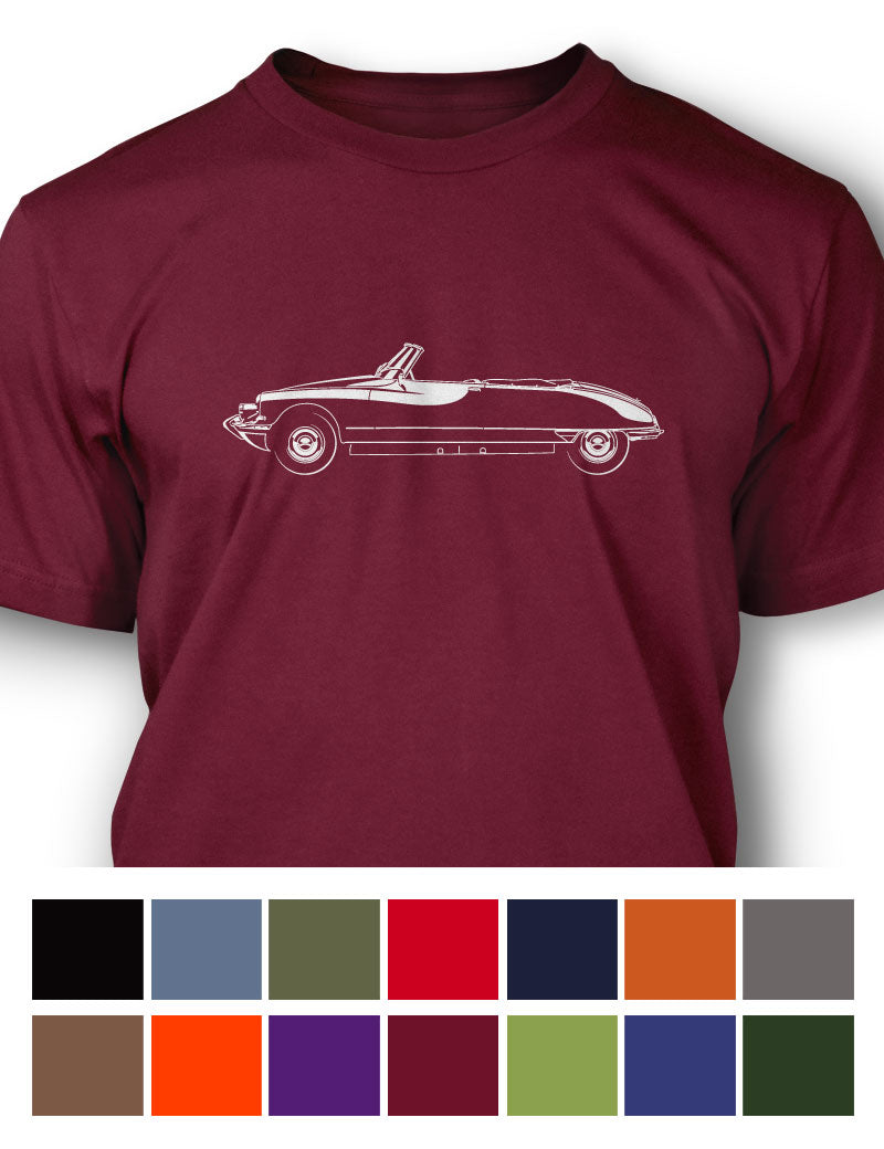Citroen DS ID 1955 - 1967 Convertible Cabriolet T-Shirt - Men - Side View