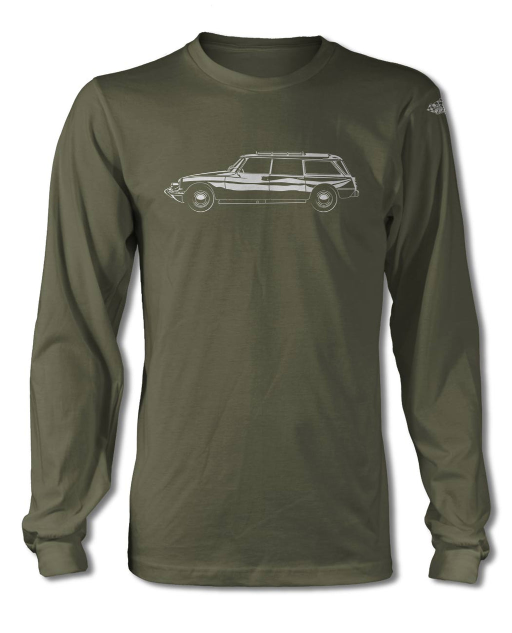 Citroen DS ID 1958 - 1967 Station Wagon T-Shirt - Long Sleeves - Side View