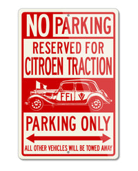 Citroen Traction Avant 11 BL FFI 1944 - 1945 Reserved Parking Only Sign