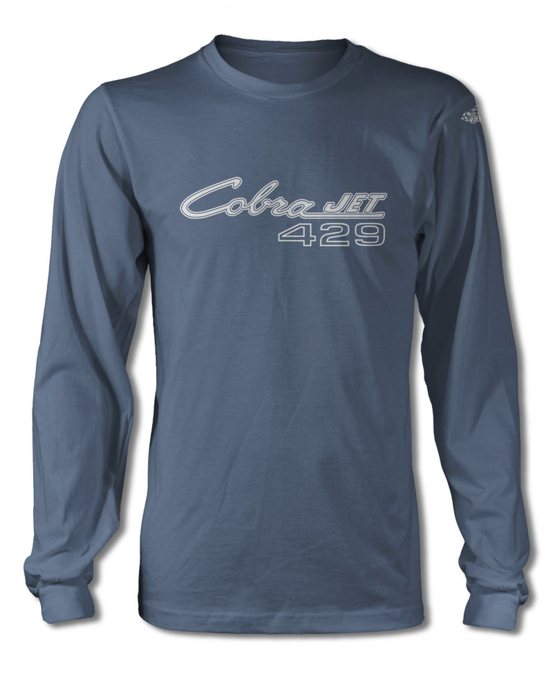 Cobra Jet 429 c.i. V8 Engine Emblem 1968 - 1970 T-Shirt - Long Sleeves - Emblem