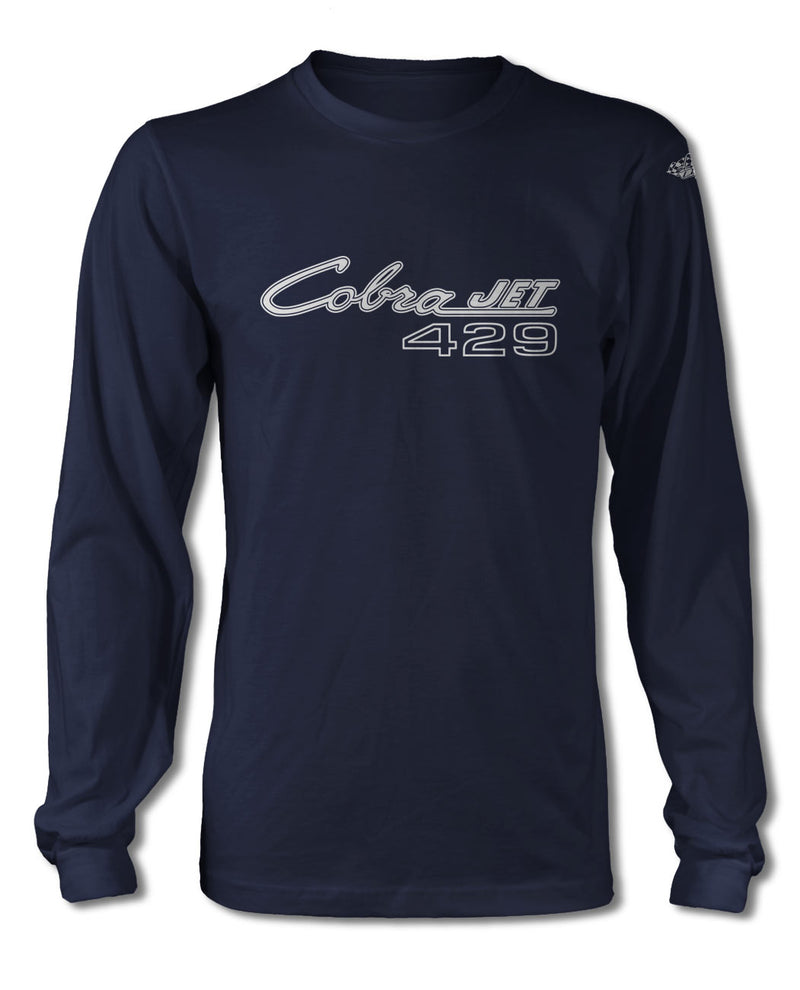 Cobra Jet 429 c.i. V8 Engine Emblem 1968 - 1970 T-Shirt - Long Sleeves - Emblem