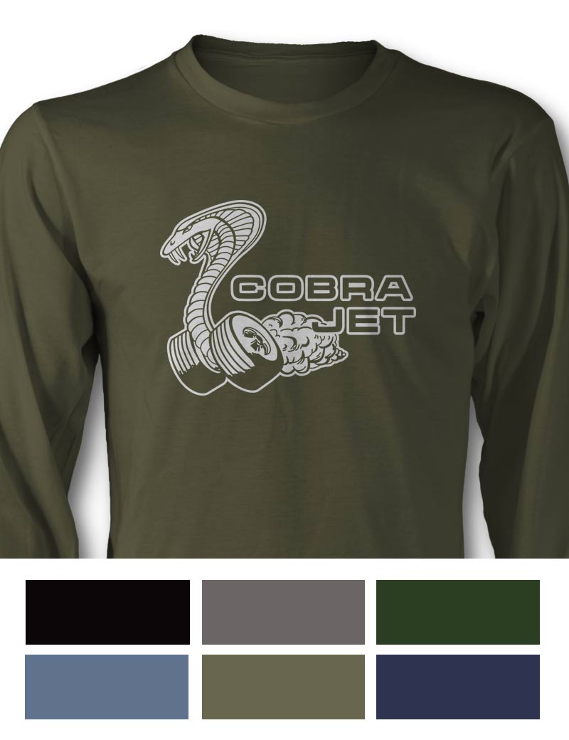 Cobra Jet Snake Emblem 1968 - 1969 T-Shirt - Long Sleeves - Emblem