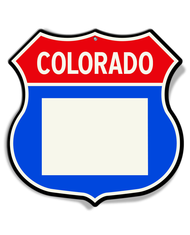 State of Colorado Interstate - Shield Shape - Aluminum Sign