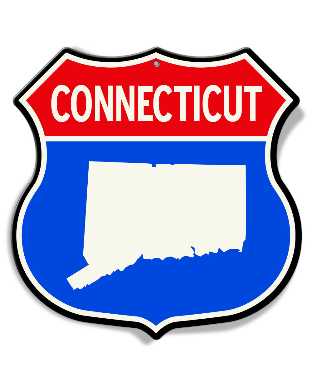 State of Connecticut Interstate - Shield Shape - Aluminum Sign