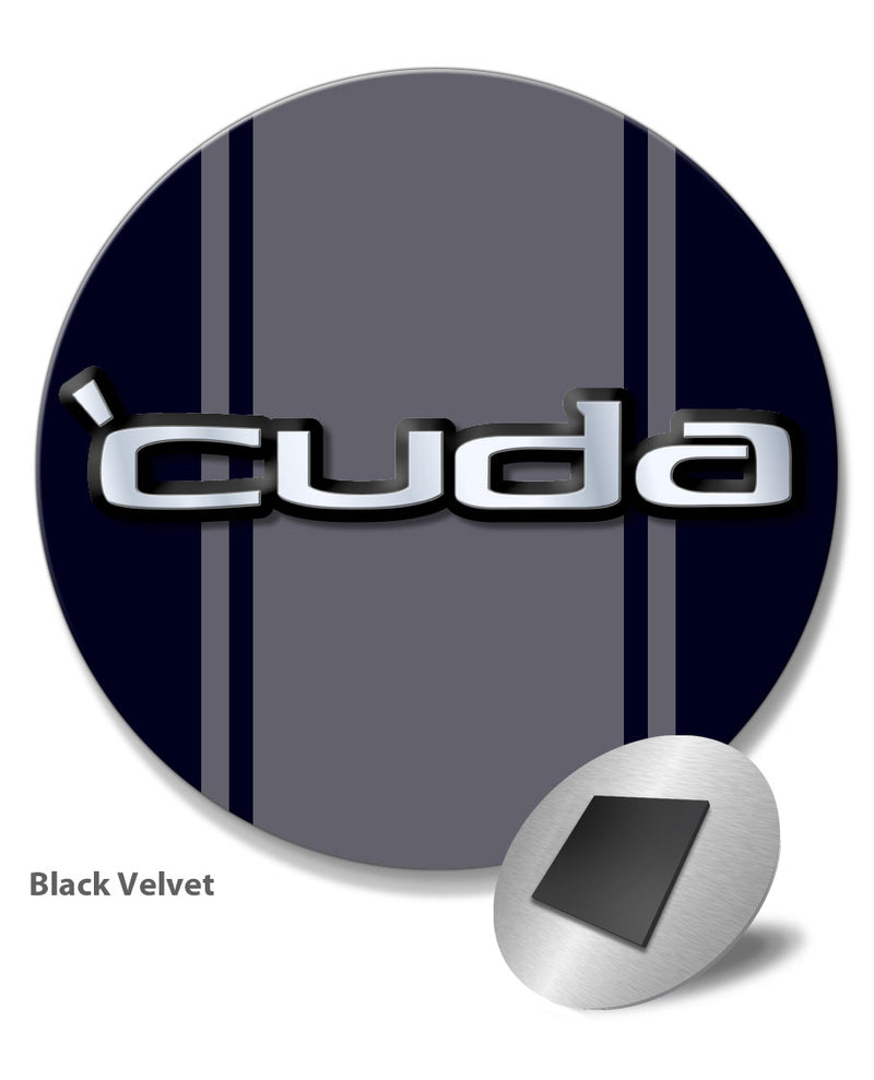 1970 - 1974 Plymouth 'Cuda Emblem Novelty Round Fridge Magnet