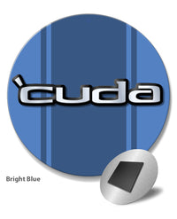 1970 - 1974 Plymouth 'Cuda Emblem Novelty Round Fridge Magnet