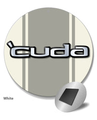 1970 - 1974 Plymouth 'Cuda Emblem Novelty Round Fridge Magnet