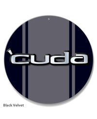 1970 - 1974 Plymouth 'Cuda Emblem Novelty Round Aluminum Sign