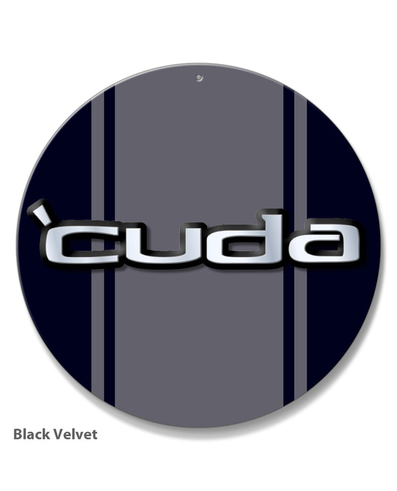 1970 - 1974 Plymouth 'Cuda Emblem Novelty Round Aluminum Sign