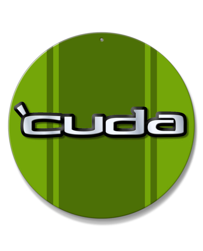 1970 - 1974 Plymouth 'Cuda Emblem Novelty Round Aluminum Sign