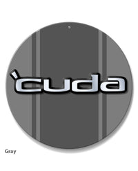 1970 - 1974 Plymouth 'Cuda Emblem Novelty Round Aluminum Sign