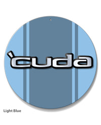 1970 - 1974 Plymouth 'Cuda Emblem Novelty Round Aluminum Sign