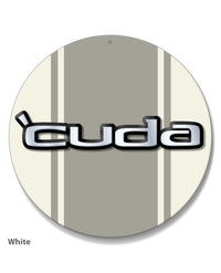 1970 - 1974 Plymouth 'Cuda Emblem Novelty Round Aluminum Sign