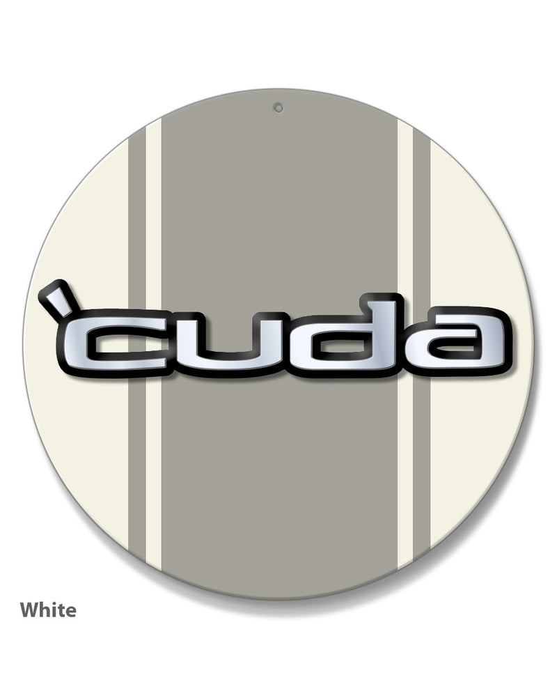 1970 - 1974 Plymouth 'Cuda Emblem Novelty Round Aluminum Sign