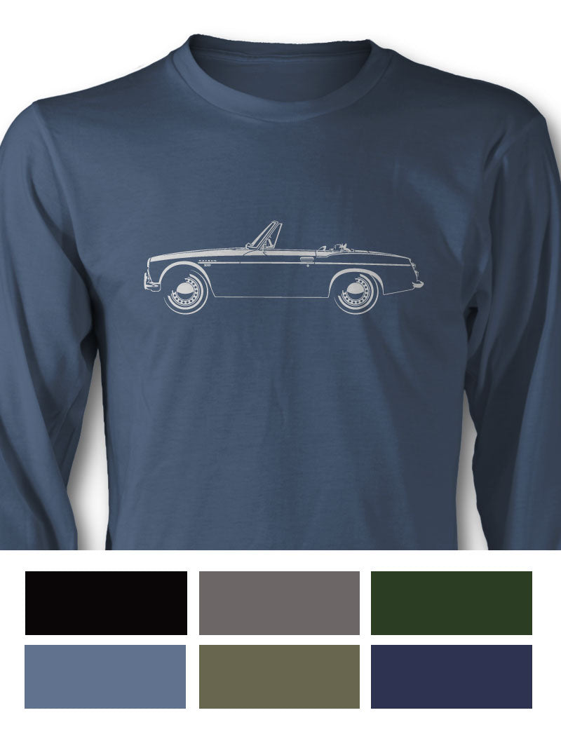 Datsun Roadster 2000 1600 Fairlady Long Sleeve T-Shirt - Side View