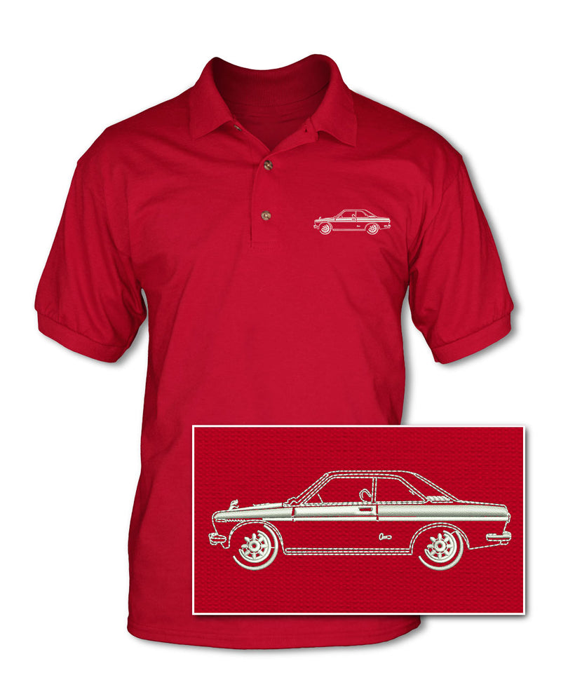 Datsun 510 SSS Bluebird 1600 Coupe Adult Pique Polo Shirt - Side View