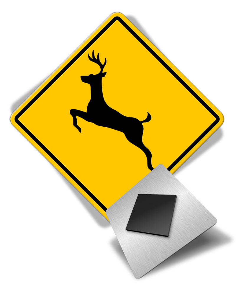 Caution Deer Crossing - Fridge Magnet