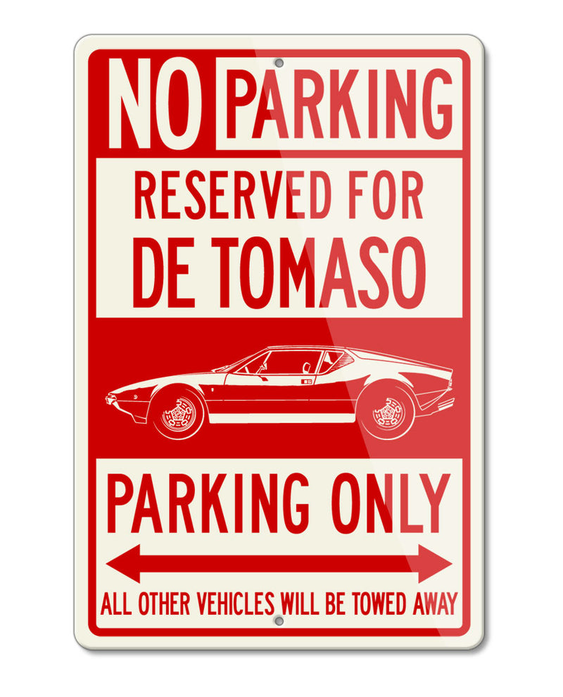 De Tomaso Pantera Reserved Parking Only Sign