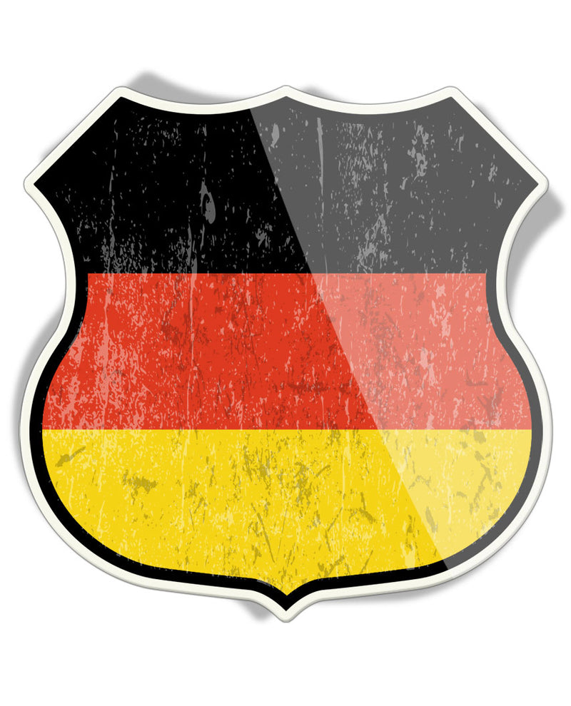 German Flag Shield - Aluminum Sign