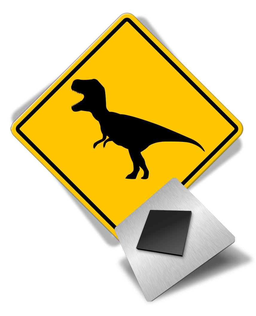 Caution Dino Crossing - Fridge Magnet