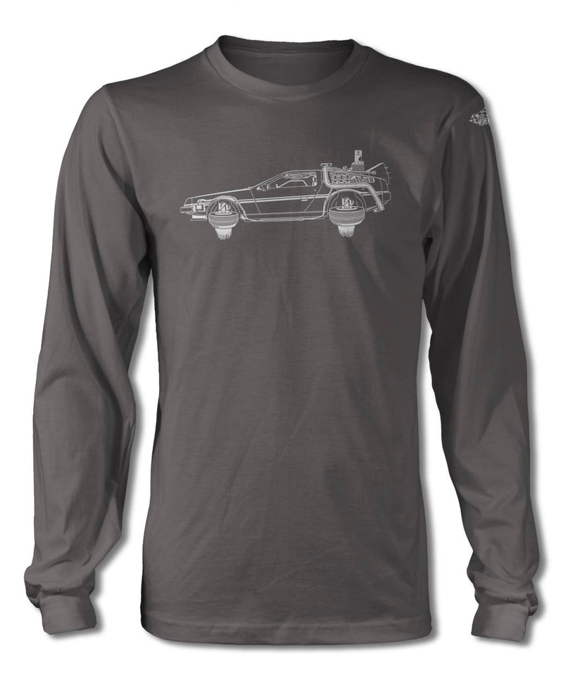 DeLorean DMC Back to the future II T-Shirt - Long Sleeves - Side View